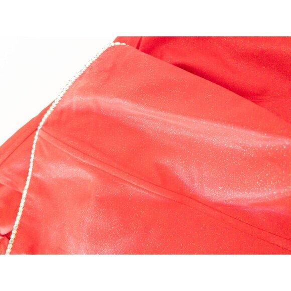Vintage Gunne Sax Jessica McClintock Strapless Red Dress Rhinestone Sparkle - Picture 12 of 16